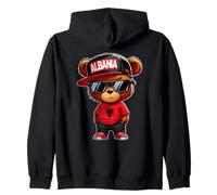 Cute Albania Flag Teddy Bear Illyrian Shqiperi Kosovo Shqip Zip Hoodie
