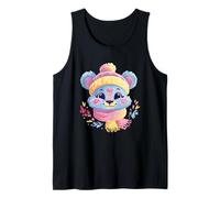Cute Alien Fantasy Character Portrait Graphic Blue Pink Tank Top