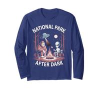 Cute Alien National Park After Dark Bigfoot Camp Squad Long Sleeve T-Shirt
