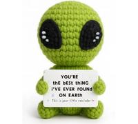 Cute Alien Plush Stuffed,Adorable Soft Home Decor, for Anniversary or Valentines Day, Love Message “You’Re The Best Thing I’Ve Ever Found on Earth”