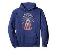 Cute Alien SHOW ME YOUR KITTIES I Love Cat Brainrot Believe Pullover Hoodie