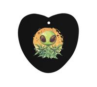 Cute Aliens And Weeds 1Pcs Car Air Freshener Automotive Aromatherapy Tablets Hanging Scented Cards for Room Bathroom Love form
