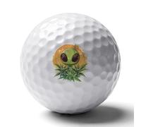 Cute Aliens And Weeds Professional Standard Golf Balls Double-sided Printing Performance Ball Gift for Boyfriend Husband Father