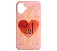 Cute Allah Arabic Calligraphy Heart Islam Muslim Sign Case for iPhone 16 Plus