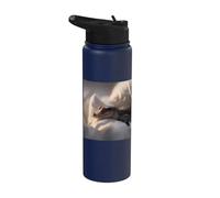 Cute Alligator Resting On Pillow Reptile Lover Stainless Steel Insulated Water Bottle