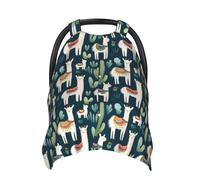 Cute Alpaca Cactus Print Baby Car Seat Covers, Breathable Nursing Cover Breastfeeding Cover, Stroller Covers, Multi-use Infant Carseat Canopy, Baby Boys Girls Newborn Essentials