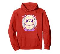 Cute Alpaca Kawaii Style Simple Fluffy Alpaca Japanese Style Pullover Hoodie