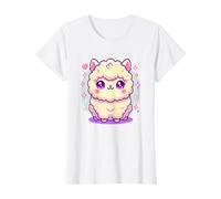 Cute Alpaca Kawaii Style Simple Fluffy Alpaca Japanese Style T-Shirt