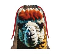 Cute Alpaca Llama Drawstring Gift Bag Holiday Present Goody Bags For Xmas Party Reusable Storage Pouches