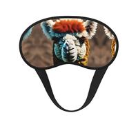 Cute Alpaca Llama Print Blackout Sleep Mask - Side Sleeper Eye Cover, Soft Comfort, Perfect for Travel, Meditation