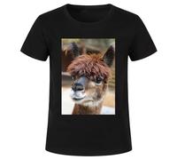 Cute Alpaca Mens Short Sleeves T Shirt Tops Clothing Black