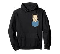 Cute Alpaca Pocket Pal Funny Animal Lover Farm Vibes Pullover Hoodie