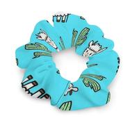 Cute Alpacas Cactus Llamas Hair Scrunchies for Women Elastic Hair Bands Soft Hair Ties for Styling Gift Christmas Valentine's Day
