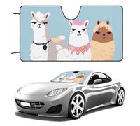 Cute Alpacas Car Windshield Sun Shade Keep Car Interior Cool 51"x28" Folding Front Window Sun Shade, Heat Shield for SUV, Truck, Blocks UV