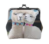 Cute Alpacas Printed Coin Purse Pouch-Mini Coin Wallet,Change Purse,Leather Coin Pouch Holder For Woman Girls, Black, One Size, Modern,european Style, Retro
