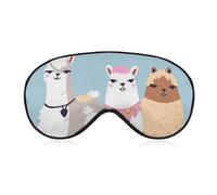 Cute Alpacas Sleeping Mask, Light Blocking Eye Mask, Comfortable and Soft, Eye Cover with Elastic Band, Suitable for Men and Women, Suitable for Travel/Sleeping