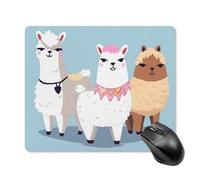 Cute Alpacas Square Mouse Pad Portable Computer Mousepad with Non-Slip Rubber Base 18 * 22cm Ultra-Thin Gaming Mouse Mat for Computer Laptop Office Desk Accessories