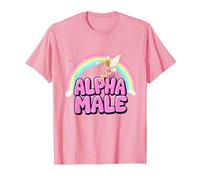 Cute Alpha Male Fairy Funny Sarcastic Humor Ironic Men T-Shirt, Men, Pink, Medium