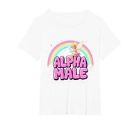 Cute Alpha Male Fairy Funny Sarcastic Humor Ironic Men T-Shirt, Women's Plus, White, 4X