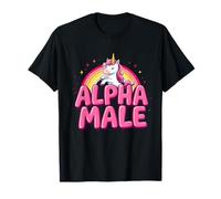 Cute Alpha Male Unicorn Funny Sarcastic Humor Ironic Men T-Shirt