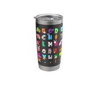 Cute Alphabet Funny Easter Day ABC Letters Egg Rabbit Stainless Steel Insulated Tumbler