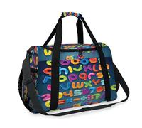 Cute Alphabet Travel Duffel Bag for Girls Boys Women Men Alphabet Chart Weekend Overnight Bag Shoulder Tote Luggage Handbag for Travel Sports Gym