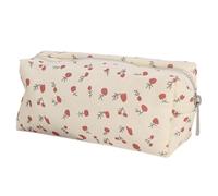 Cute and Beautiful Makeup Pouch | Portable Makeup Bag for Pen Case | Reusable Flower Pencil Pouch, Multifunctional Makeup Storage Organizer Perfect for Travel and Daily Use, beige, 説明を参照してください