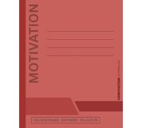 Cute and Classic Composition Notebook - Wide college Ruled Paper: Unique Home School Supplies for College Students, 9-3/4" x 7-1/2", 55 Sheets/110 Pages, Red