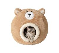 Cute and Comfortable Washable Tent for Cats, Winter Bed in Bear Shape for Cats, for Kittens and Puppies Scratching Inside Outside Sleeping Play and Rest