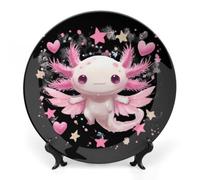 Cute and Cozy Axolotl Bone China Decorative Plates for Display Ceramic Ornament for Wall Decor Festival Wedding Gift