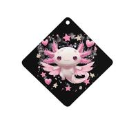 Cute And Cozy Axolotl Car Air Freshener Aromatherapy Tablets Hanging Scented Cards for Rooms Bathrooms Wardrobe Rhombus