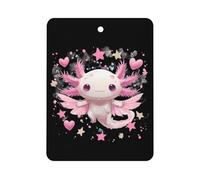 Cute And Cozy Axolotl Car Air Freshener Aromatherapy Tablets Hanging Scented Cards for Rooms Bathrooms Wardrobe Square