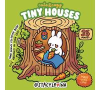 Cute and Cozy Tiny Houses: Bold and Easy coloring book with cute animals living in cozy corners