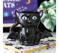Something Different Cute and Creepy Bat Cat Mug (One Size) (Black)