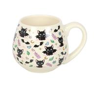 Cute and Creepy Cat Rounded Mug Something Different White One Size