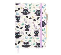 Cute and Creepy Print A5 Notebook with Amethyst Pen