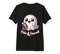 Cute and Cursed Spooky Halloween Ghost Design Premium T-Shirt