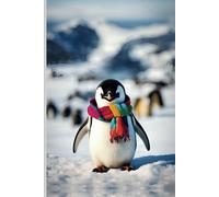 Cute and Funny Animal Notebook - Penguin: A Checkered Journal with an Inspiring and Motivational Quote on Every Page