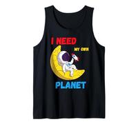 Cute and Funny Astronaut for Kids I Need My Own Planet Tank Top