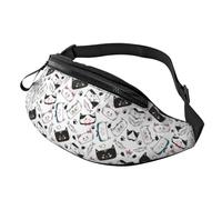 Cute and Funny cat Faces cat Hands-Free Bag Cyclists 14X35CM