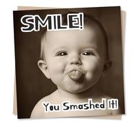 Cute and Funny Congratulations Card For a Loved One - Smile, Baby, Playful - Exams, Success, Driving Test - For a Special Someone, Partner, Husband, Wife, Girlfriend, Boyfriend