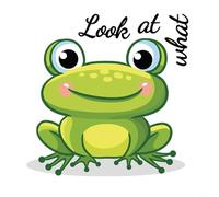 Cute and Funny Decal Sticker for Kids Room, Waterproof Frog Wall Sticker