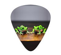 Cute and funny Funny Frogs Print 12 Pcs Guitar Picks Fit Lovers 3 Different Thickness 0.46 0.71 0.96mm