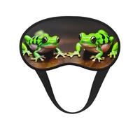Cute and Funny Funny Frogs Print Adults Soft Washable Eye Mask for Light Blocking Nap Face Sleeping Travel Cover
