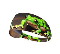 Cute and funny Funny Frogs Print Ultra-Soft Elastic Headband Breathable Sports Stretchable Yoga Running Gym Travel