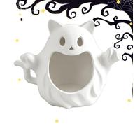 Cute and Funny Ghost Cat Ghost Candy Holder Serving Bowl Container