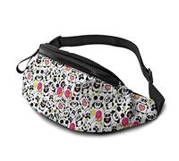 Cute and Funny Panda Hearts Fanny Pack Waist Bags Casual Belt Bag Crossbody Bum Bag with Adjustable Strap for Outdoors Running Hiking
