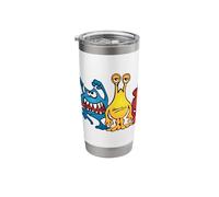 Cute and Funny UFO UAP Alien Friends Cartoon Stainless Steel Insulated Tumbler