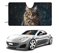 Cute and Lovely Cat Car Windshield Sun Shade Keep Car Interior Cool 55"x30" Folding Front Window Sun Shade, Heat Shield for SUV, Truck, Blocks UV