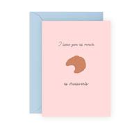 Cute and Romantic Greeting Card - 'I Love You as Much as Croissants' - Quirky Greeting Card for Boyfriend, Girlfriend, Wife, Husband, Spouse or Partner- Anniversary or Valentines Day